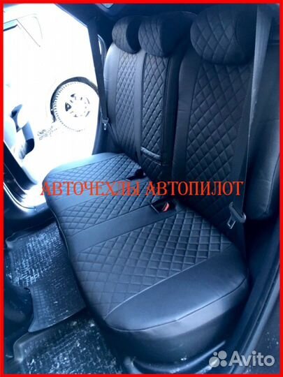 Чехлы Автопилот Hyundai ix35 из экокожи чёрные