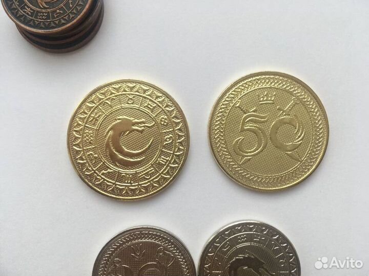 Металлические монеты для настольных игр