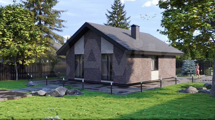 Коттедж 90 м² на участке 6 сот.