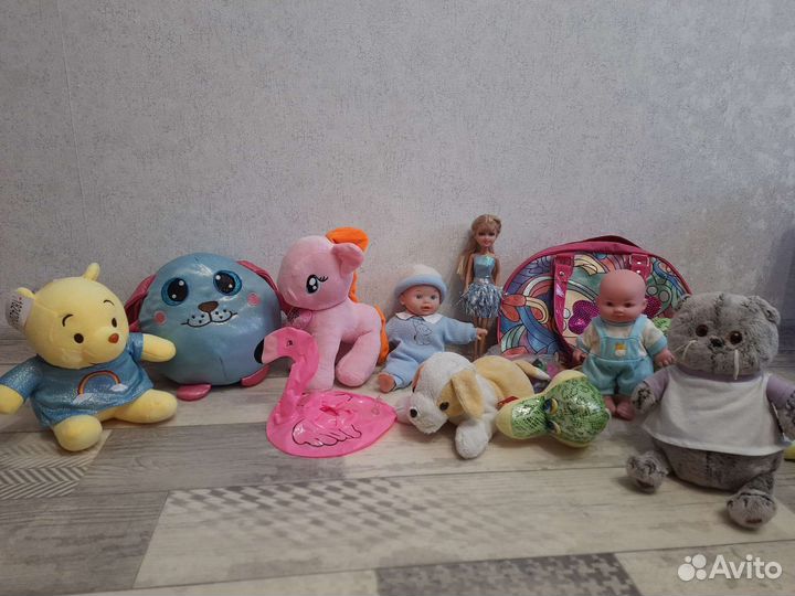 Игрушки пакетом свинки,коровы, мишки, зайки, Басик