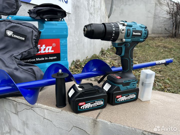 Шуруповерт для ледобура 5 в 1 комплект