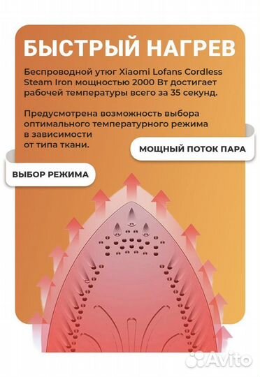 Утюг паровой беспроводной Lofans