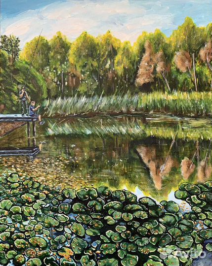 Картина, холст, акрил, в раме