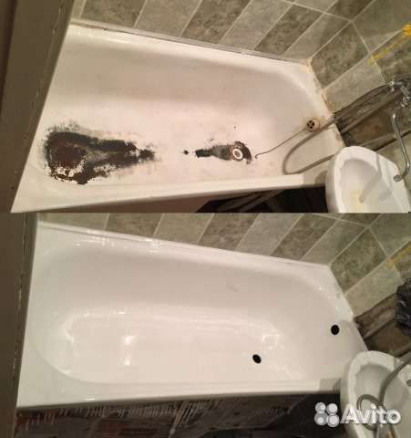 Реставрация ванн жидким акрилом.Эмалировка ванн