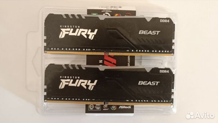 Kingston fury Beast ddr4 16GBx2 3600мгц