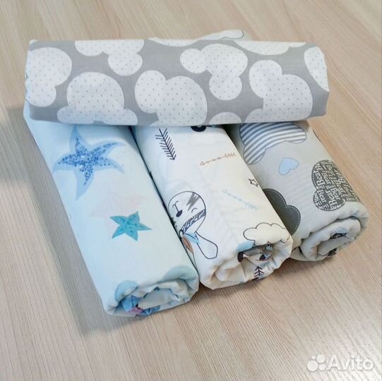 Пелёнки муслиновые, поплин, бязь Новые