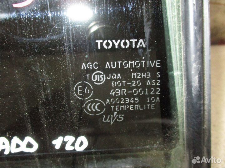 Стекло двери З/Л (форточка) Toyota LC Prado 120