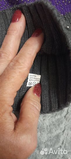 Новый комплект шапка с шарфом