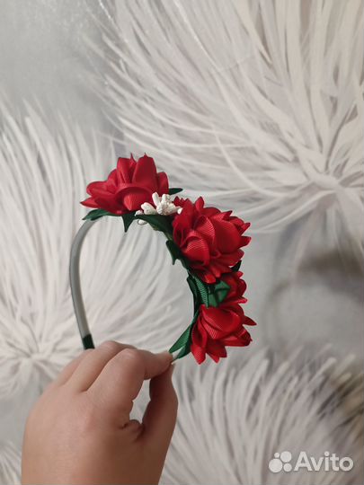 Ободок с цветами