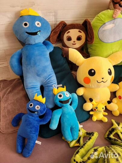 Авокадо,Пикачу,Блу,Шлёпа,Корги,Амонг Ас,банан