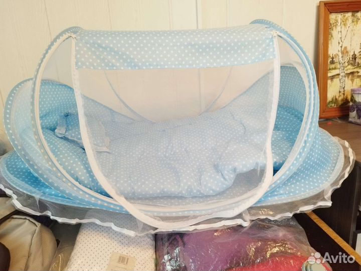 Детская летняя кроватка с москитной сеткой