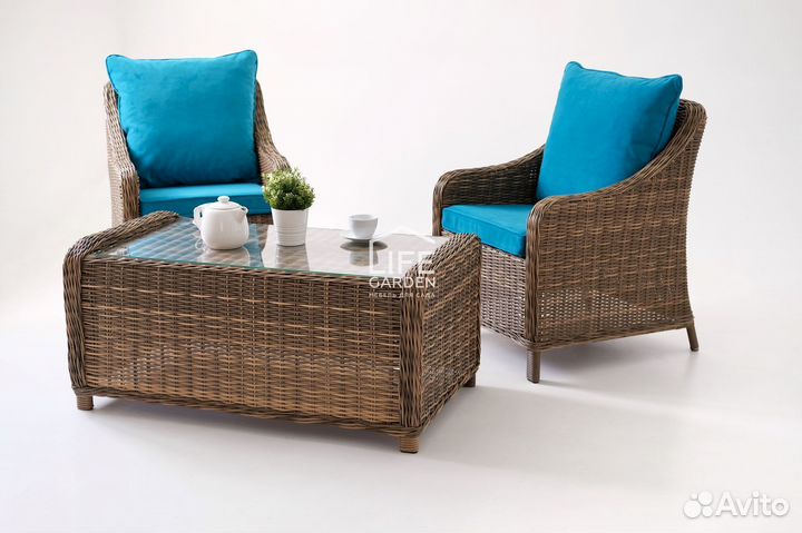 Комплект садовой мебели из ротанга 