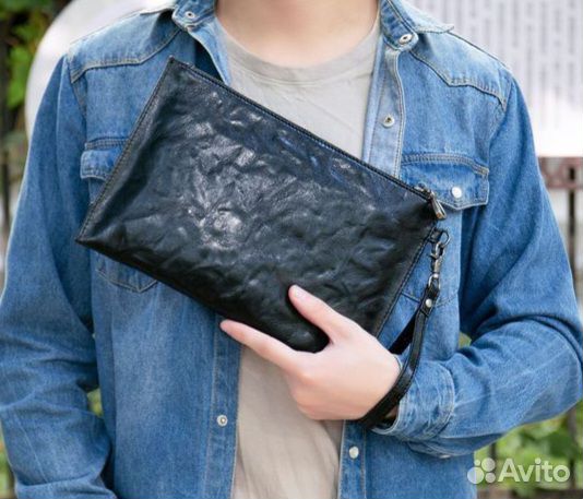 Мужской кожаный клатч из натуральной кожи