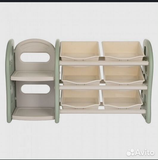 Стеллаж для игрушек с ящиками Green, 116*34*66