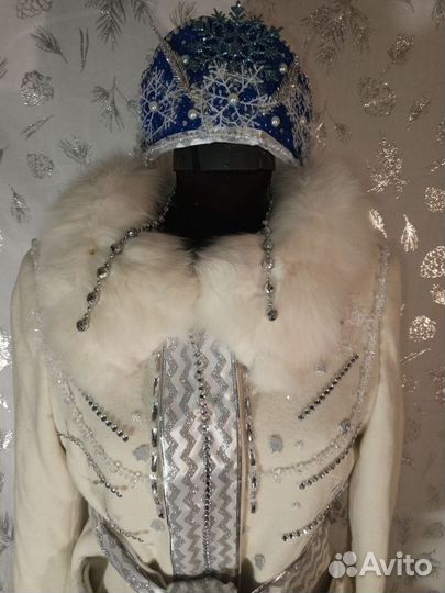 Кокошник для Снегурочки взрослый/детский