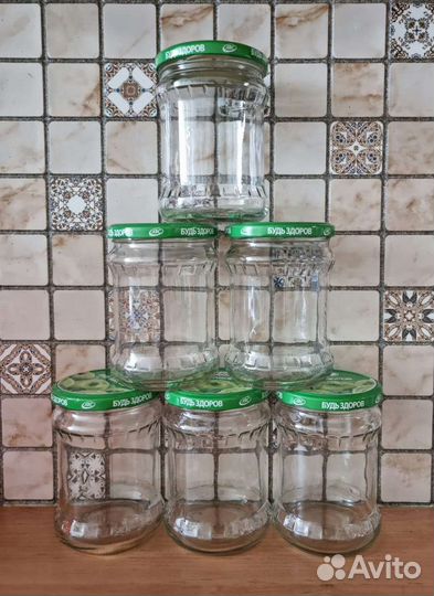Банки стеклянные 0,45 л с винтовой крышкой