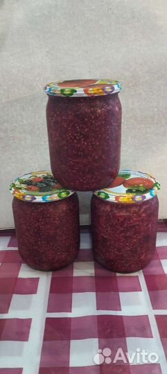 Малиновое варенье, малина с сахаром