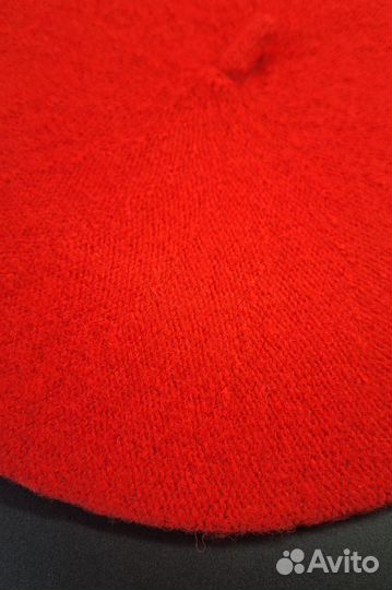 Берет красный женский демисезонный