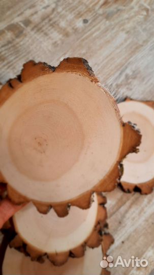 Спилы ивы шлифованные