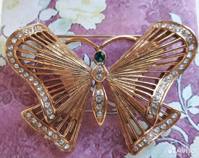 Винтажная брошь Бабочка