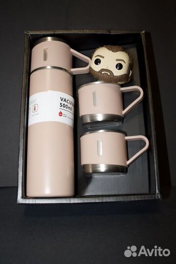 Термос набор с тремя стаканчиками