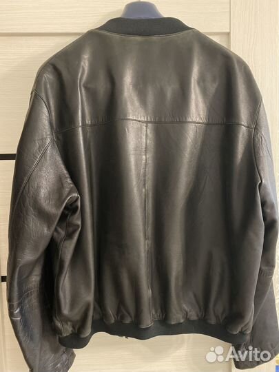 Кожаная куртка мужская 52 54