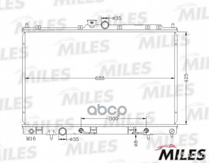 Радиатор mitsubishi outlander 2.0/2.4 03- acrb0