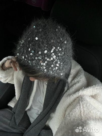 Шапочка из пуха норки