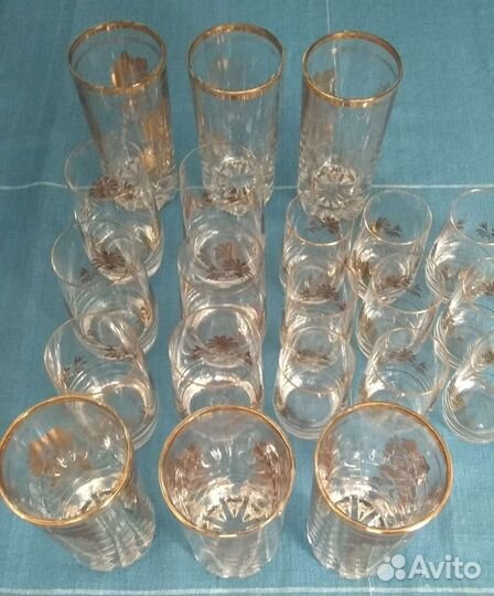 Стаканы, стопки,рюмки Чехословакия.Винтаж
