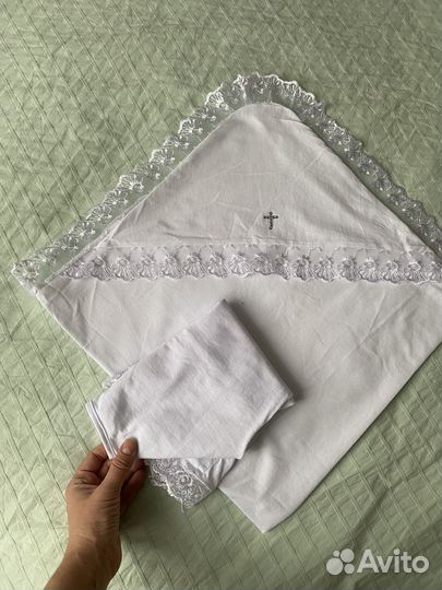 Крестильный набор для мальчика 2-4 месяца