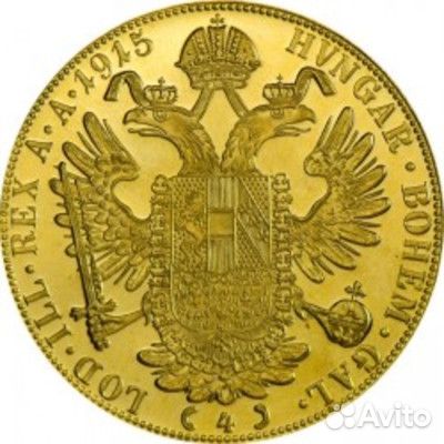 Золотая монета 4 Дуката, Австрия. Au 986