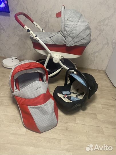 Коляска 2в1 bebetto+ автолюлька в подарок