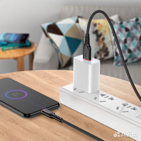 Кабель USB x Micro USB -2.0 м. Hoco X59 (2.4A)