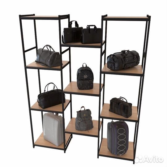 Стеллаж Лофт для одежды кд-2220 комбинированный