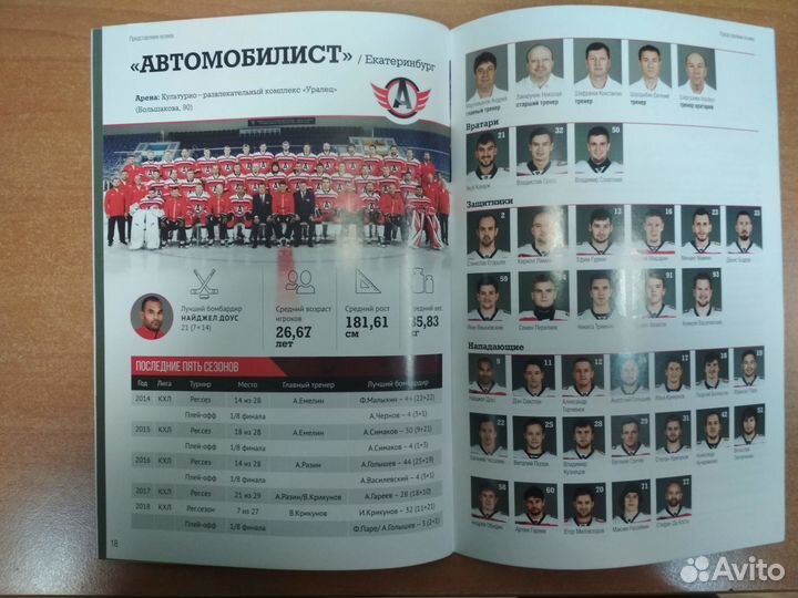 Программка хоккейного клуба Автомобилист