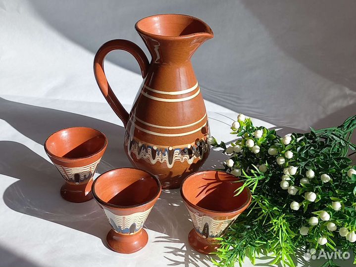 Набор посуды керамика СССР кувшин стопки