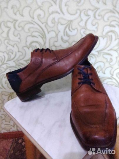 Мужские кожаные туфли от бренда bugatti 40 размер