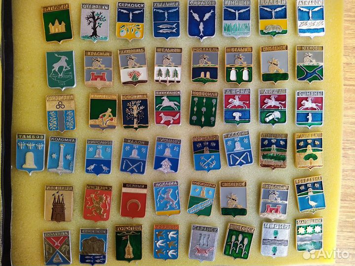 Значки гербы городов