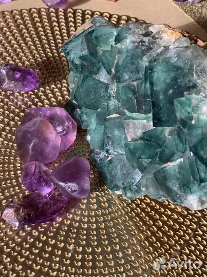 2,3 кг друза флюорит минералы