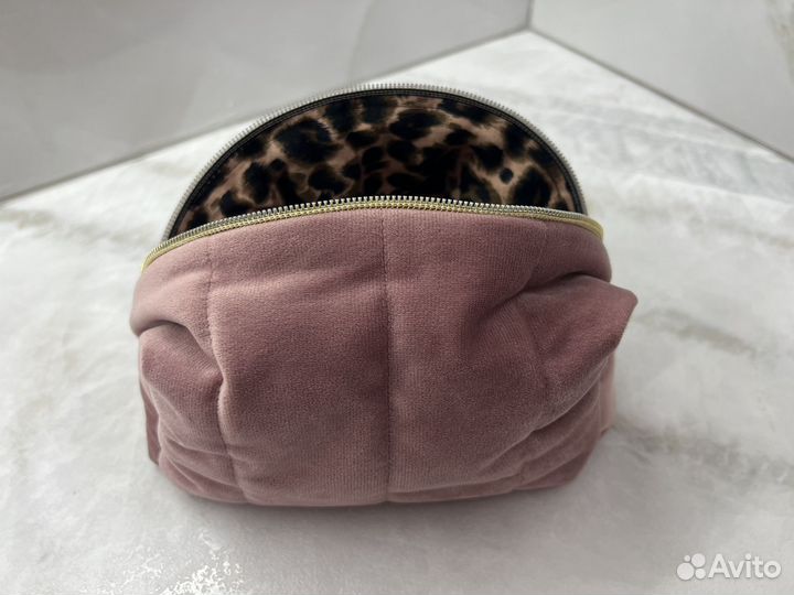 Косметичка плюшевая розовая