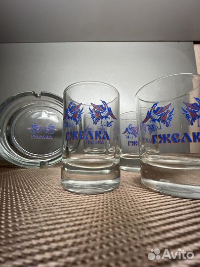 Набор стопки пепельница