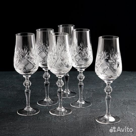 Набор бокалов хрустальных для шампанского «Мельниц