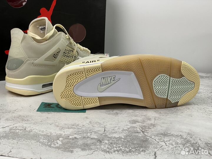 Кросси Off-White X Wmns Air Jordan 4 Retro SP Sail