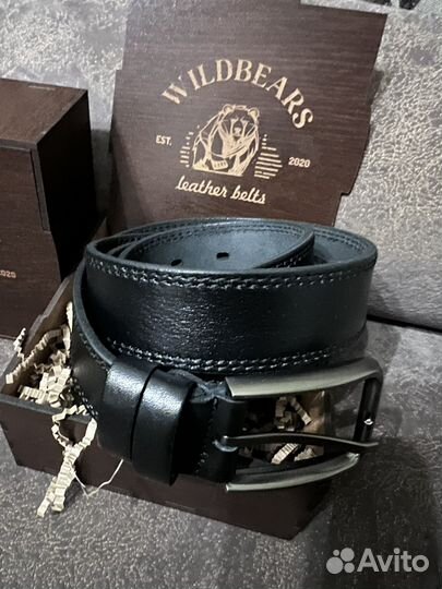 Новый кожаный мужской ремень