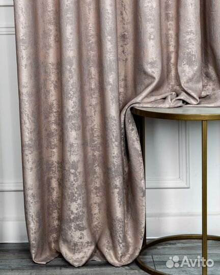 Портьеры мрамор Зарина Кремовый шторы