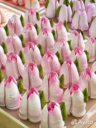 Тюльпаны из зефира