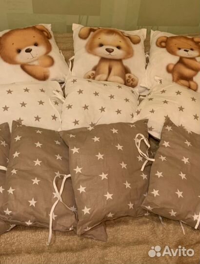 Детское постельное белье с бортиками