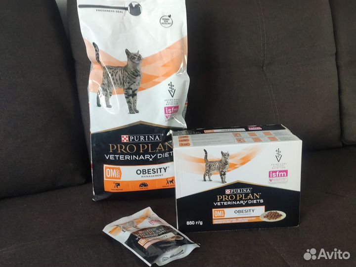 Корм для кошек pro plan veterinary diets om