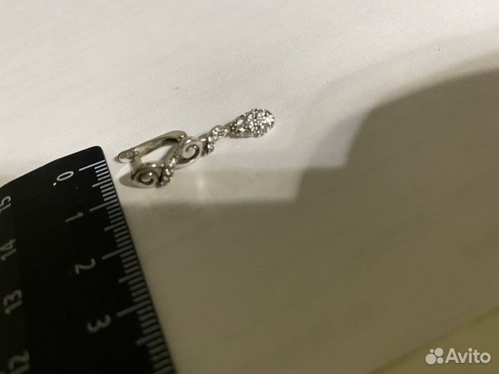 Серьги серебро с фианитами