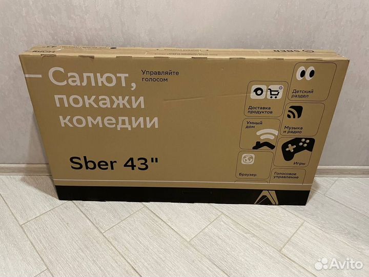 Телевизор Sber SDX-43U4126, 43 дюйма,UltraHD, новы